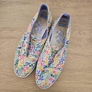 Keds x Rifle Paper Co. Chillax Lea Floral Slip-On Sneakers Size 8
